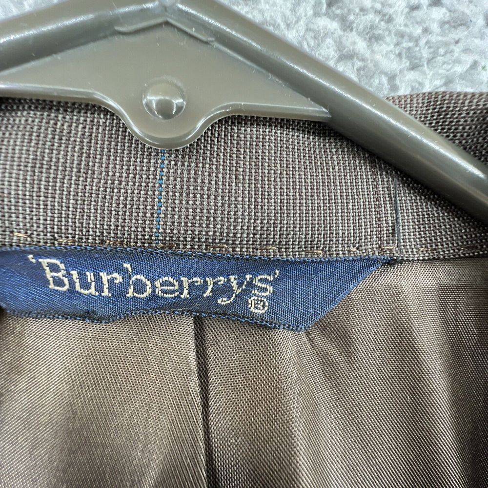 Burberry Men's Brown Plaid Wool 2 Front Button Sports Coat Jacket Size‎ 40R - Picture 14 of 14